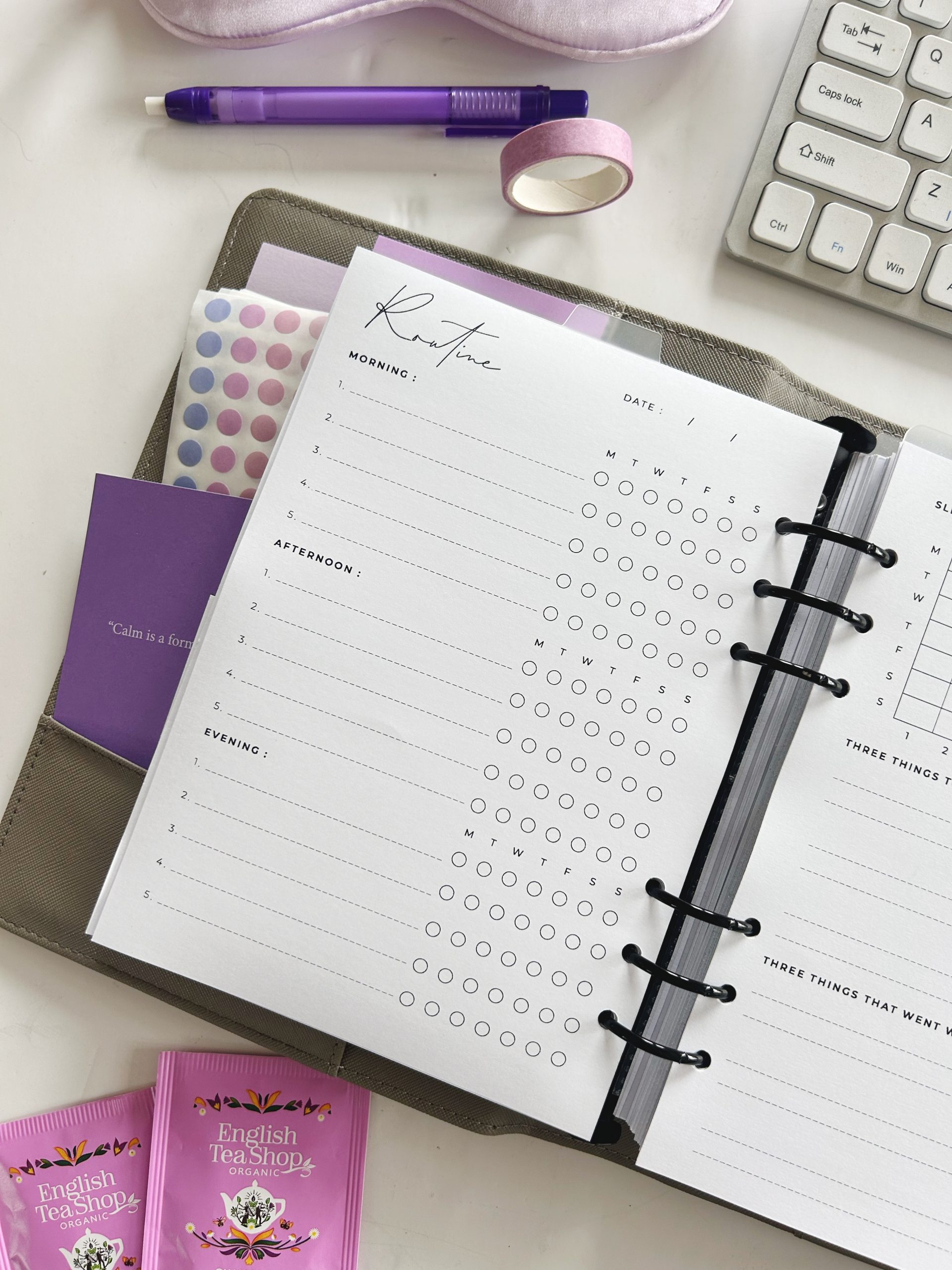 agenda inserts - Routine planner & weekly tracker - Image 4