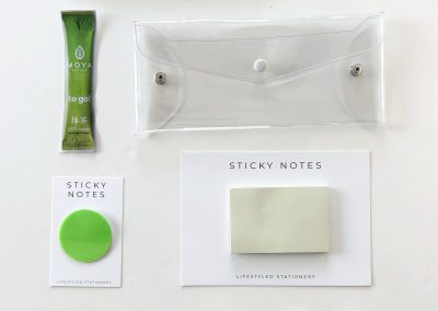 green stationery