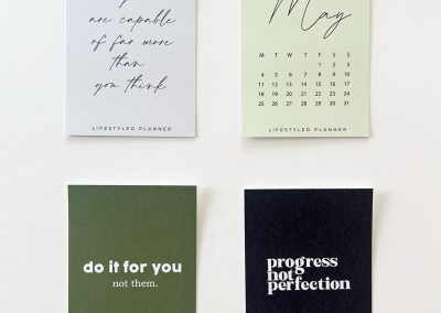 a7 planner note cards