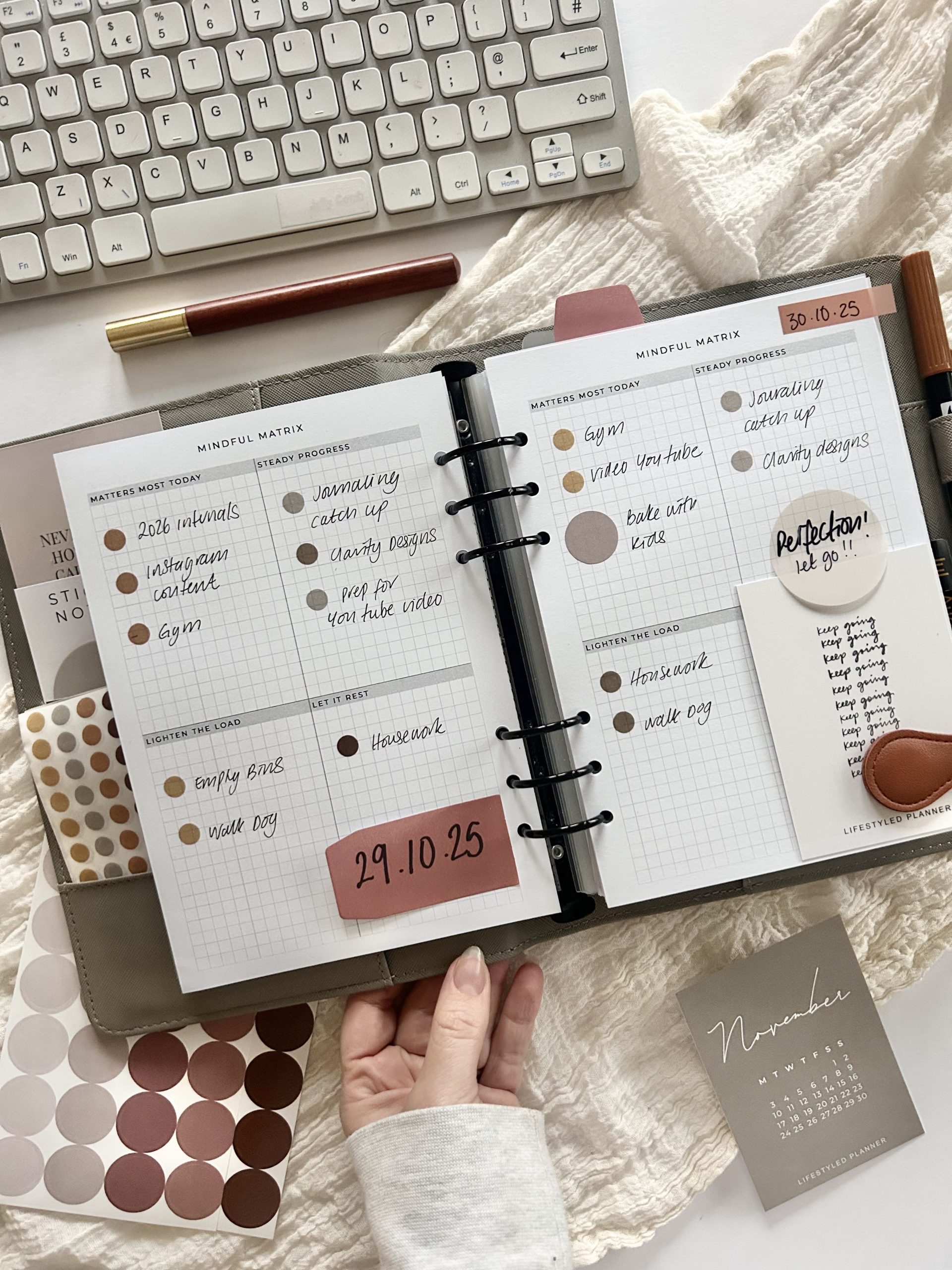 agenda inserts - mindful matrix